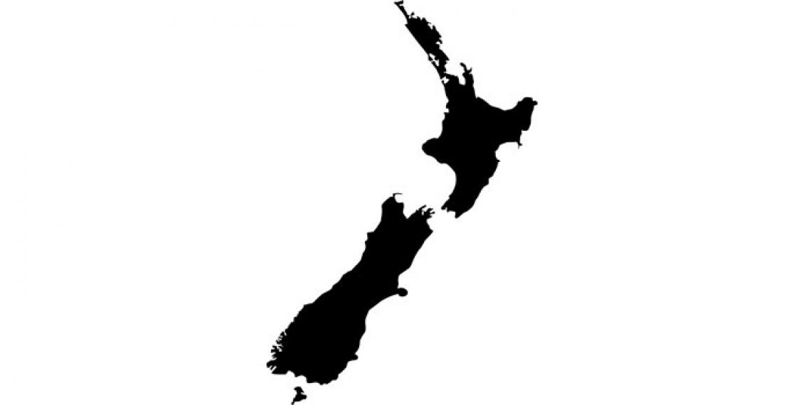 black and white map of NZ