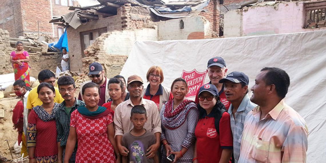 Salvation Army response team in Nepal