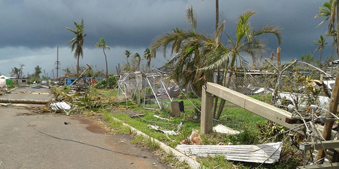 Fiji following Cyclone Winston. 