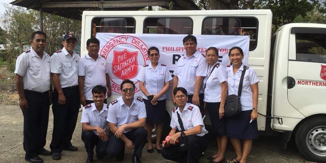 Typhoon response team in Philippines