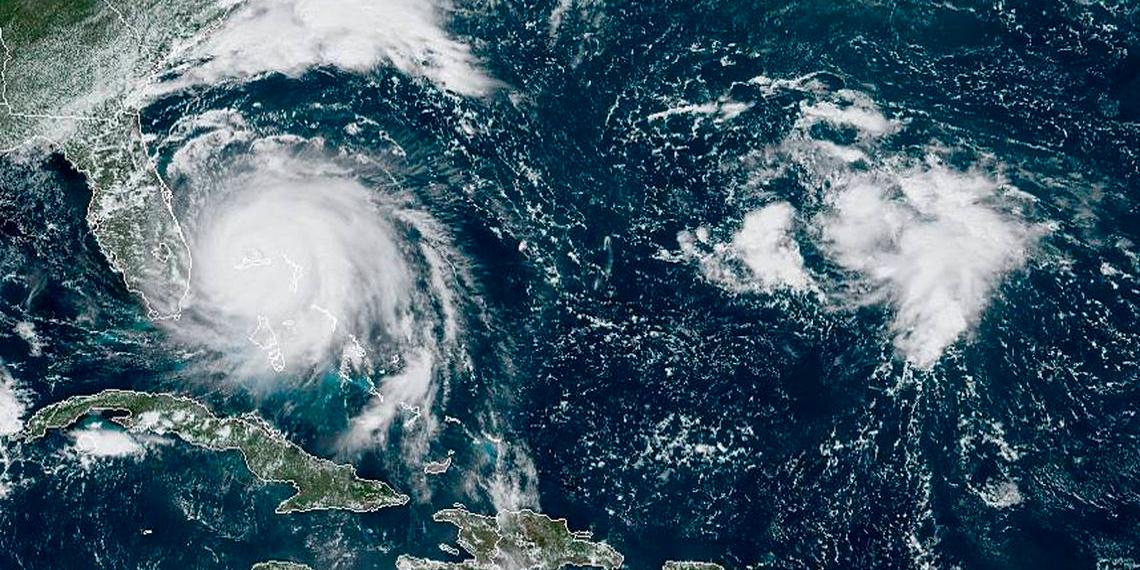 Hurricane Dorian over the Bahamas