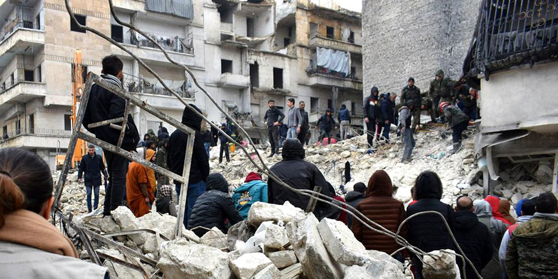 Search for survivors after buildings collapse in the Turkey/Syria earthquake 2023