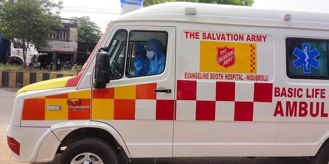 New Salvation Army ambulance serving in Andhra Pradesh