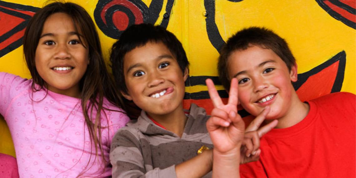 A group of Pasifika children