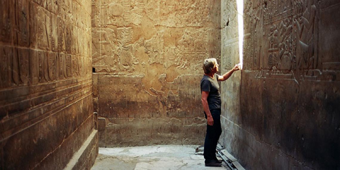Graham Burt inside the Temple of Luxor