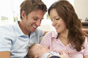 Parents with new baby
