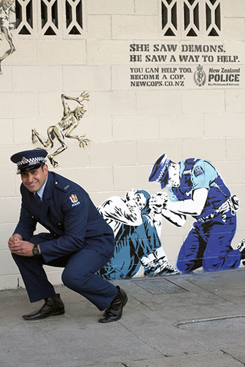 Constable Lio Kaihau of the New Zealand Police